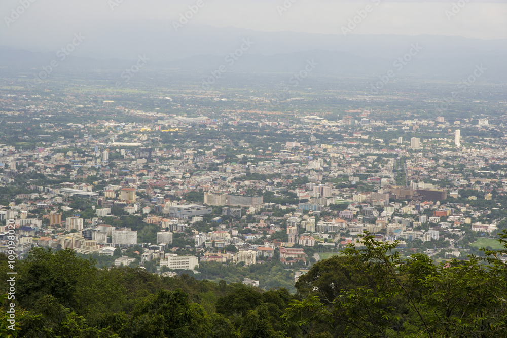 The view from the mountain of beautiful view Skyline of the Old City The view from the mountain of beautiful view Skyline of the Old City