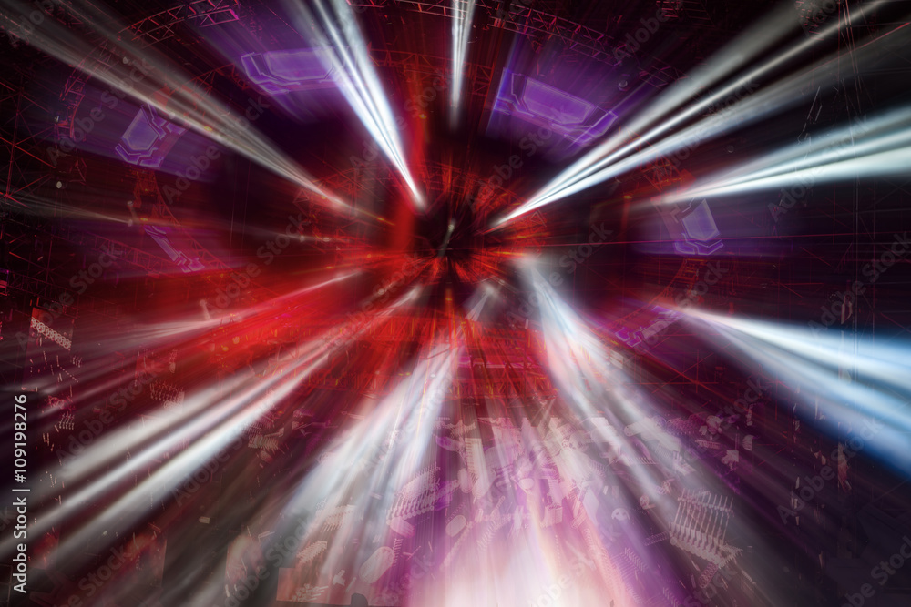 Obraz premium Stage Spotlight with Laser rays