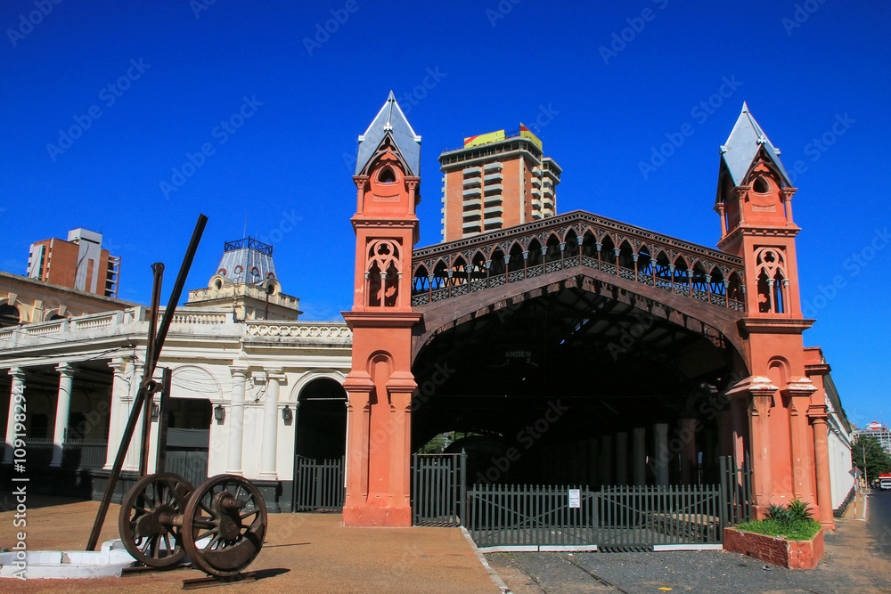 Former train station in Asuncion, Paraguay