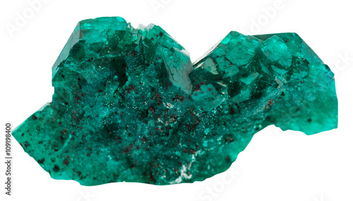 emerald-green crystals of dioptase gemstone