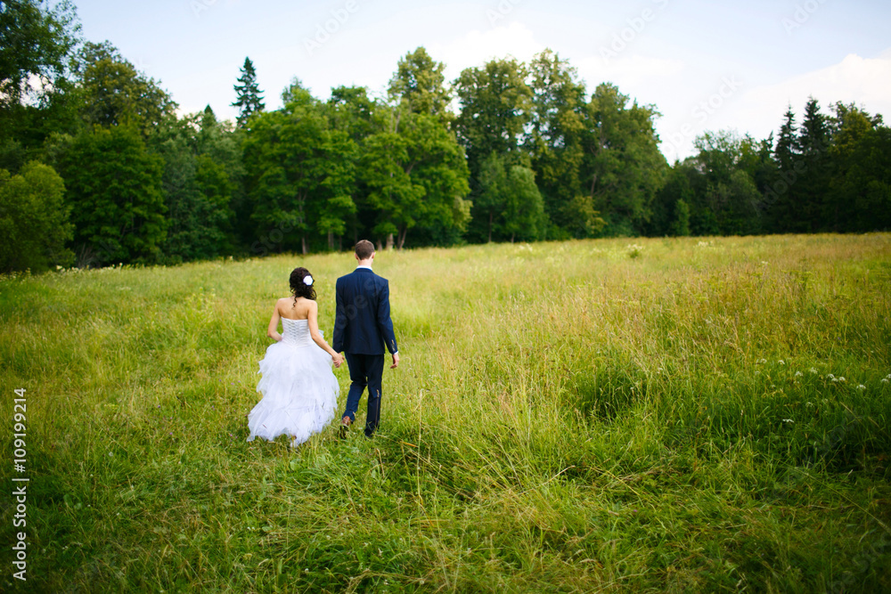 the guy in the suit and girl in white wedding dress to go on the field the guy in the suit and girl in white wedding dress to go on the field