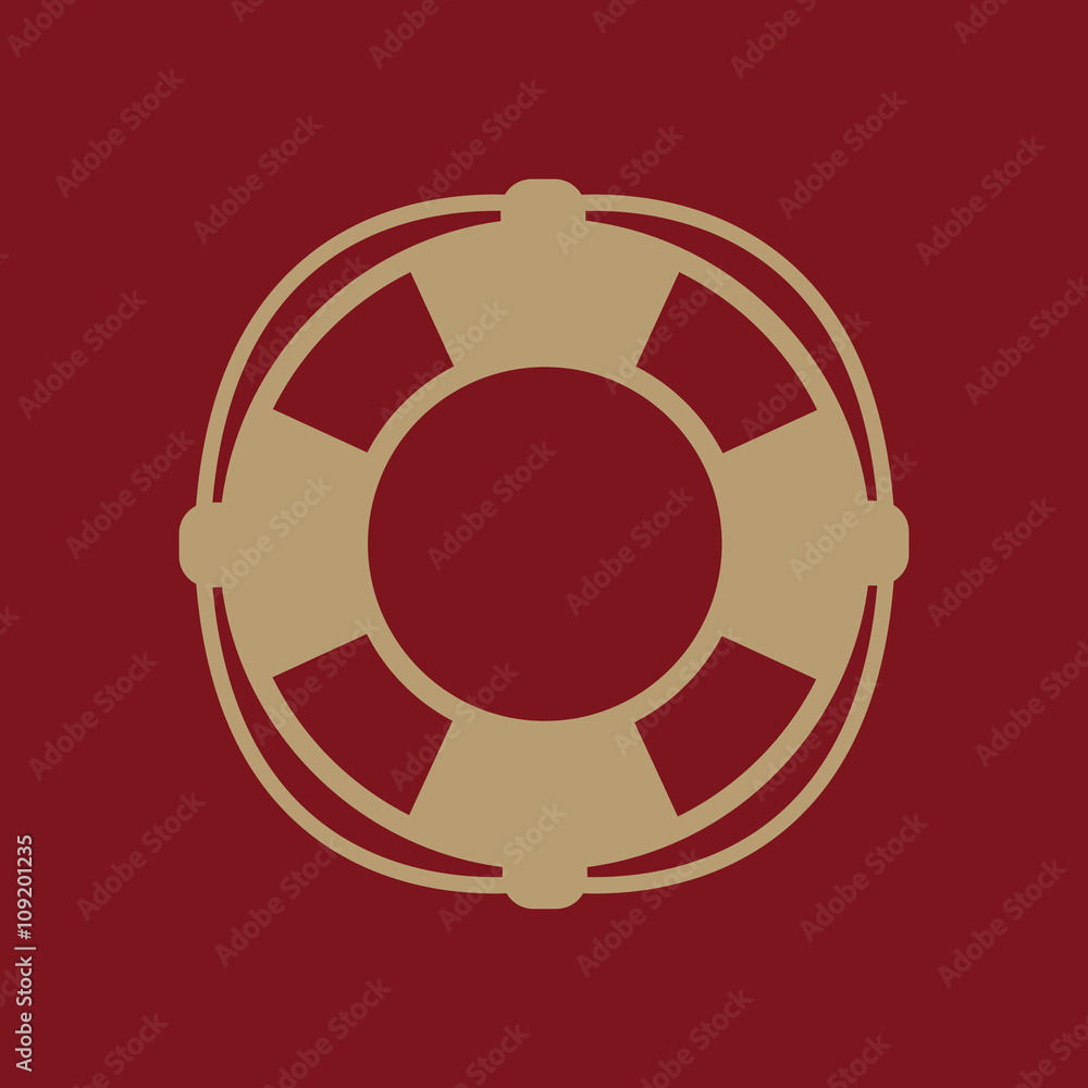 The lifebuoy icon. Lifebelt symbol. Flat The lifebuoy icon. Lifebelt symbol. Flat