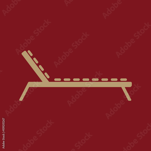 Fototapeta The lounger icon. Sunbed symbol. Flat