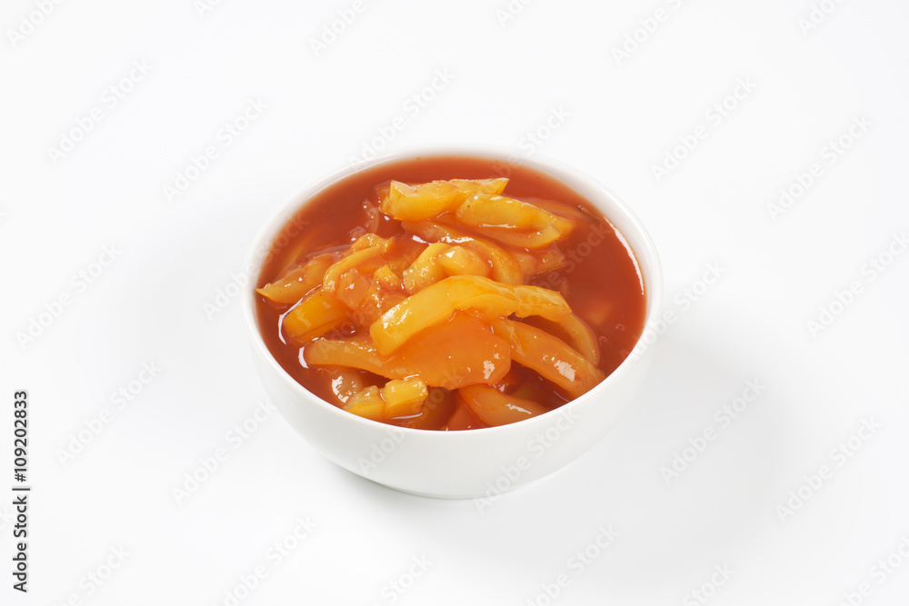 stewed peppers in tomato sauce stewed peppers in tomato sauce