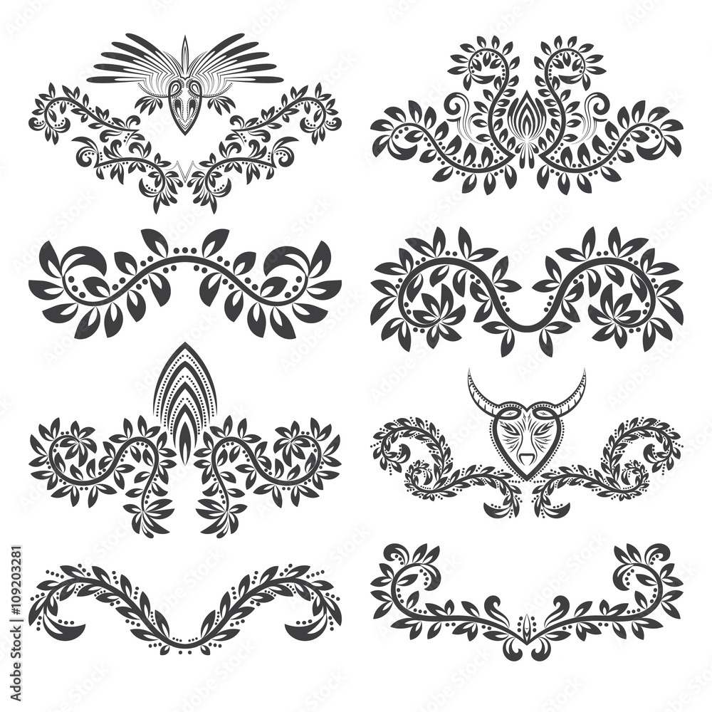 Vintage Floral 2 - Clay Tattoo Sheet – LunarLove Design Co