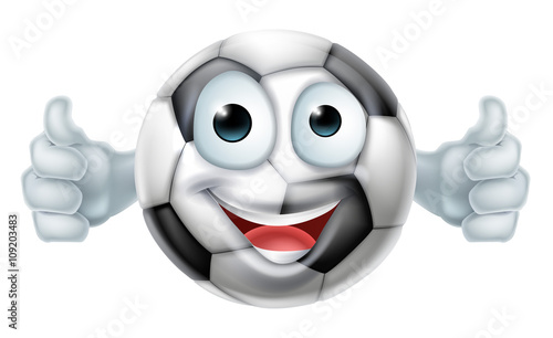 Cartoon Football Ball Man C...
