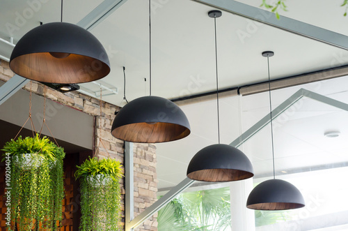 Φωτογραφία Black pendant lamps