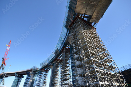 インターチェンジの建設現場