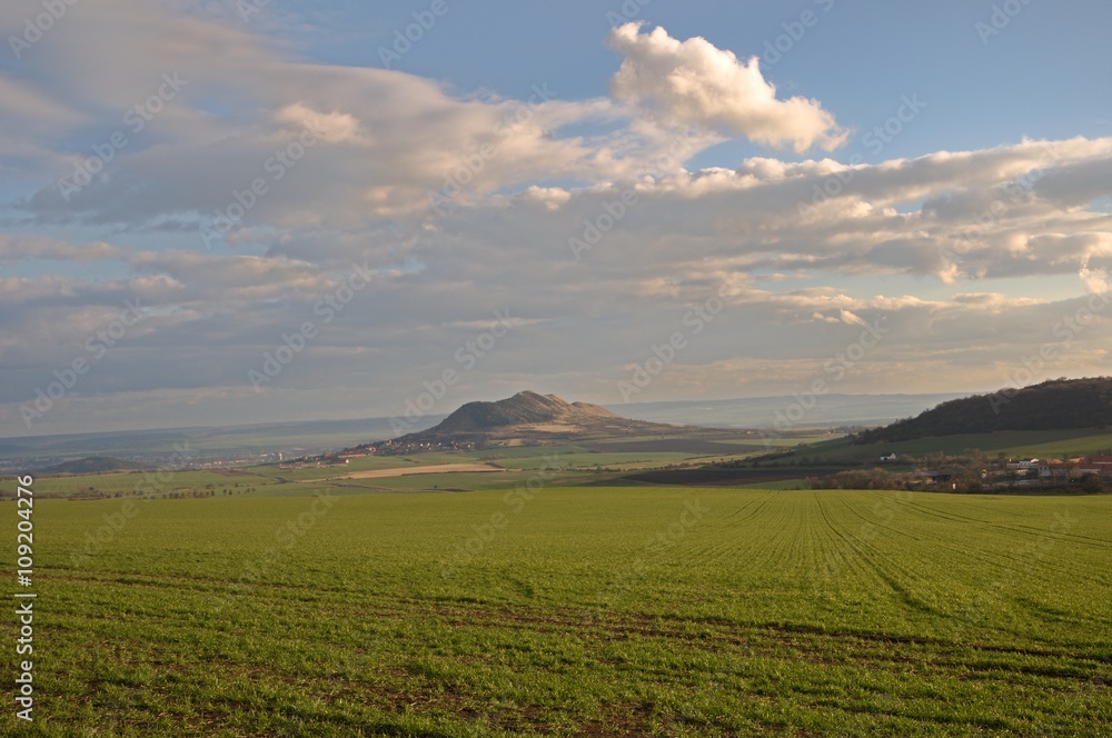 Hill Rana in the Ceske Stredohori, Czech republic
