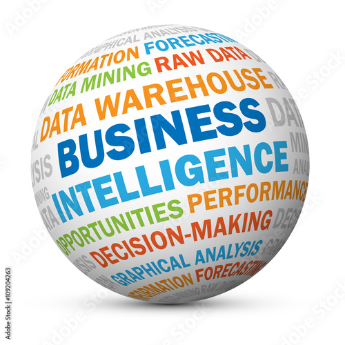 BUSINESS INTELLIGENCE Globe Tag Cloud