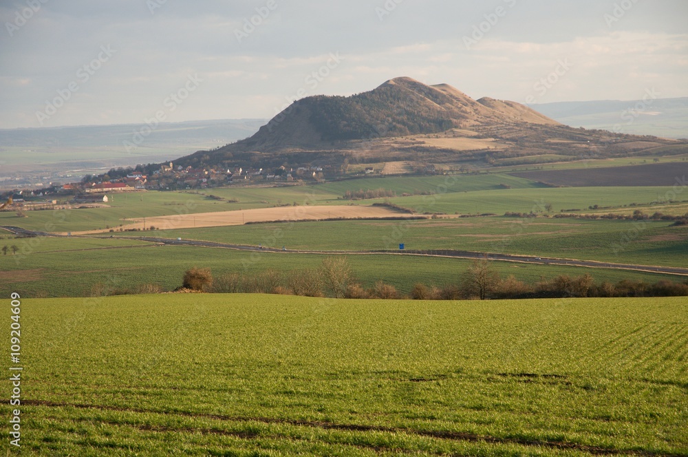 Fototapeta premium Hill Rana in the Ceske Stredohori, Czech republic