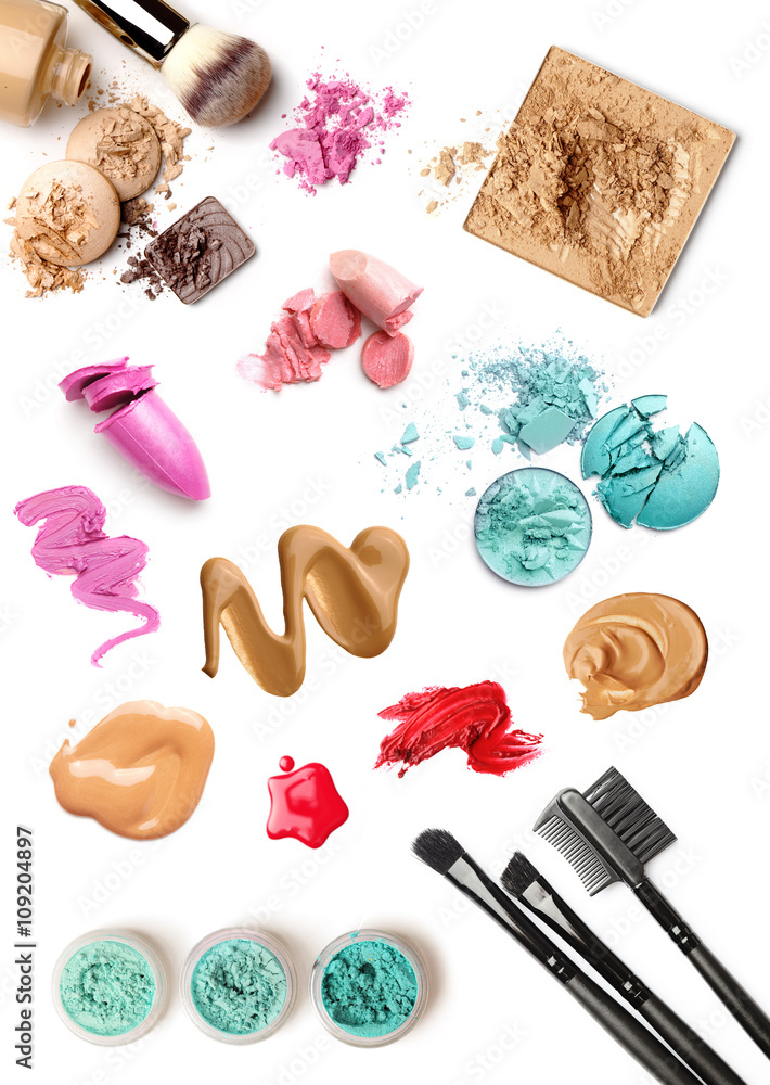 makeup cosmetics isolated on white StockFoto Adobe Stock