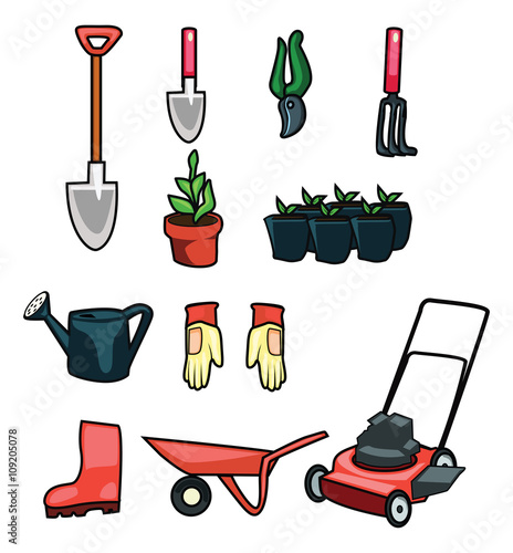 Set of web gardening tools icons