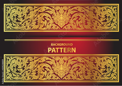 Thai Art Background Thai art pattern vector