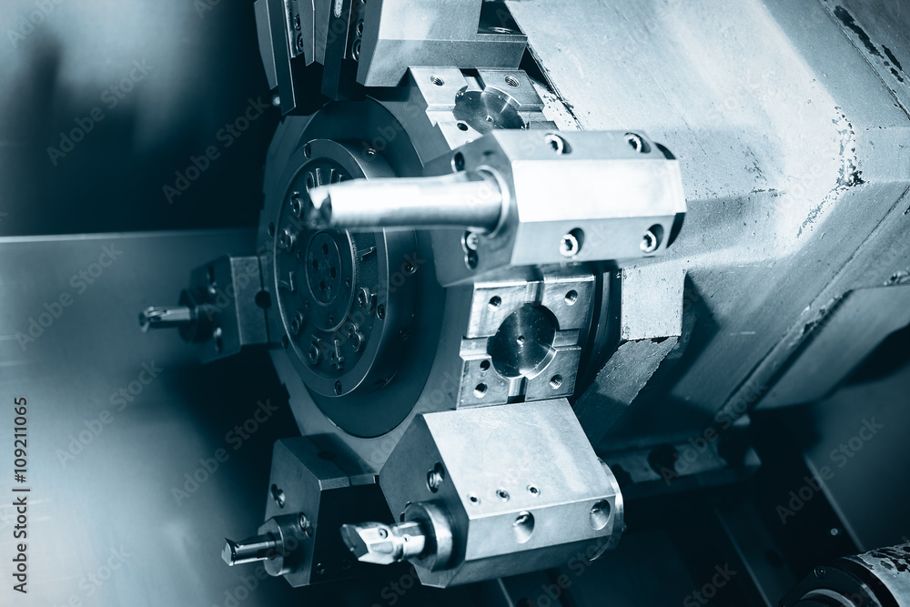 Detail of a modern CNC machine Detail of a modern CNC machine