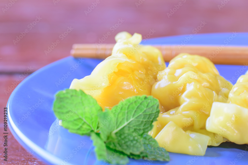 fresh dumpling on plate fresh dumpling on plate