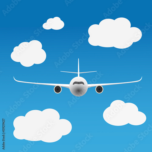 Plane Flat Design