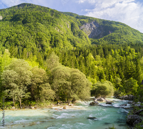  river Soca, Julian Alps, Slovenia 