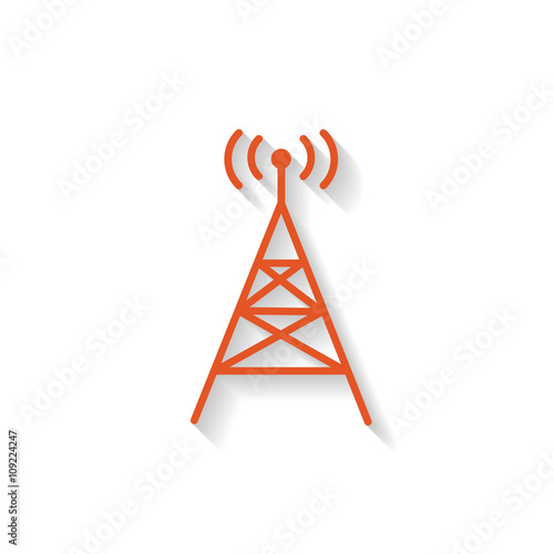 Antenna icon , Long Shadow