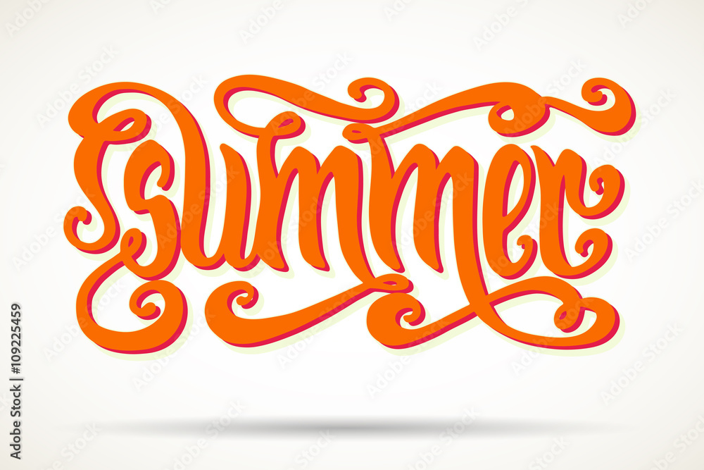 Orange summer lettering Orange summer lettering