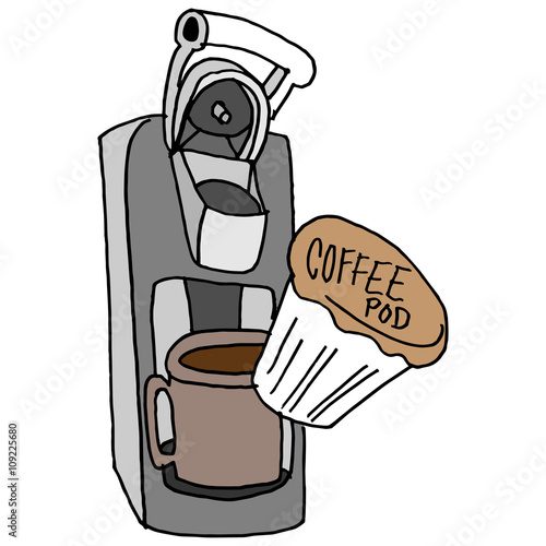 Coffee pod machine