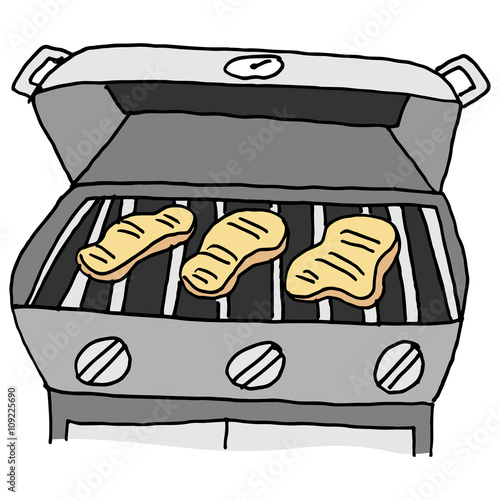 Barbecue grilled chicken breasts