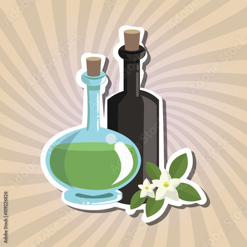 Flat illustration of spa center design, edita