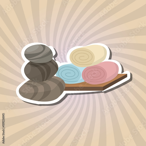 Flat illustration of spa center design, edita