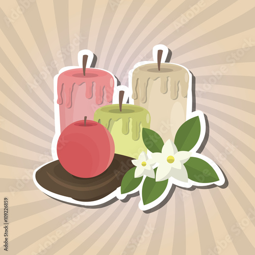 Flat illustration of spa center design, edita