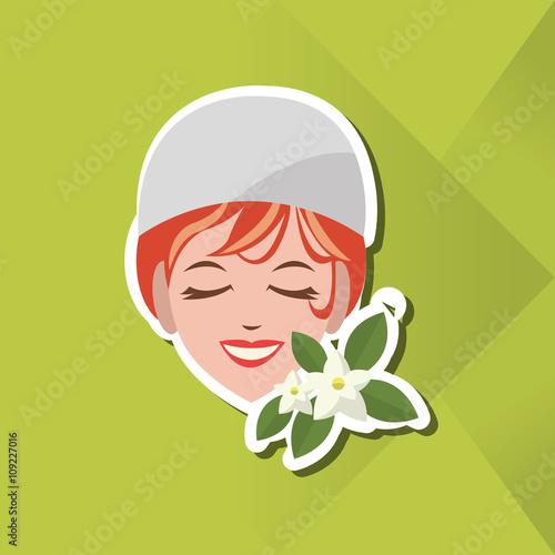 Flat illustration of spa center design, edita