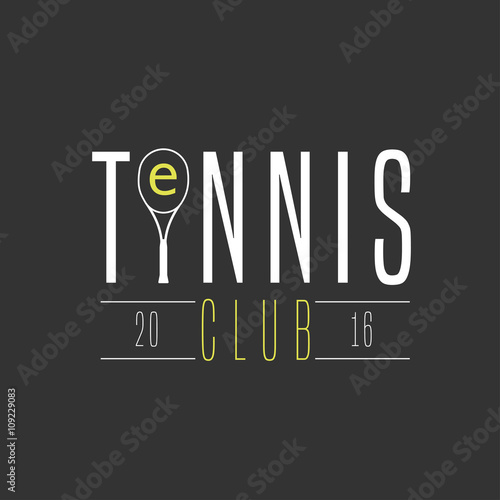 Tennis club vector logo