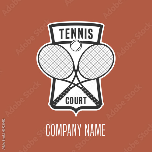 Tennis course vector logo