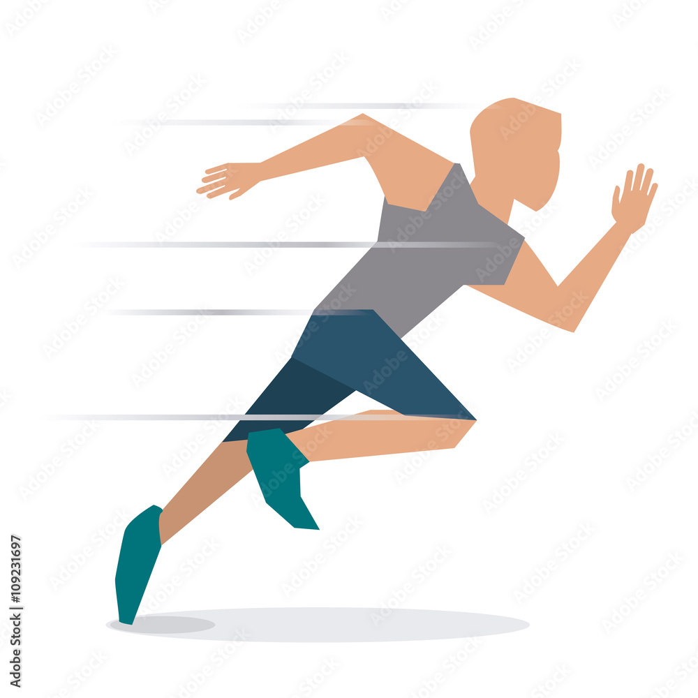 Running design. fitness concept. white background Running design. fitness concept. white background