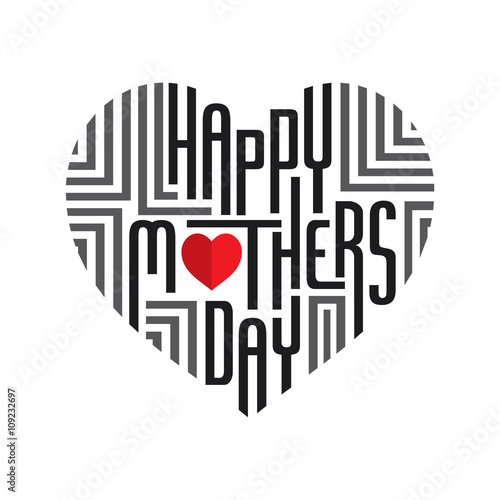 creative happy mother's day greeting design vector