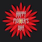 happy mother's day greeting design vector