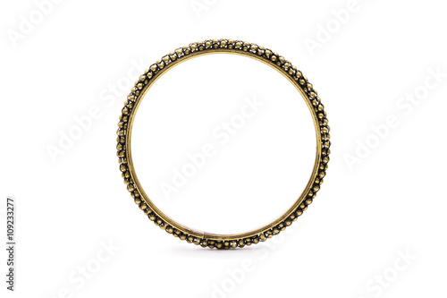 Trendy Textured Antique Gold Bangle