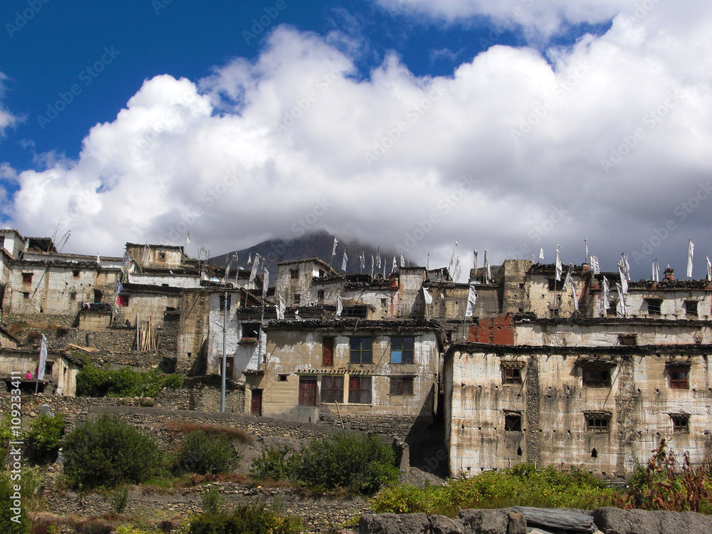 Traditional village in Mustang, Nepal, 2013