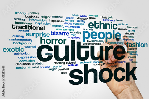 Canvas Print Culture shock word cloud