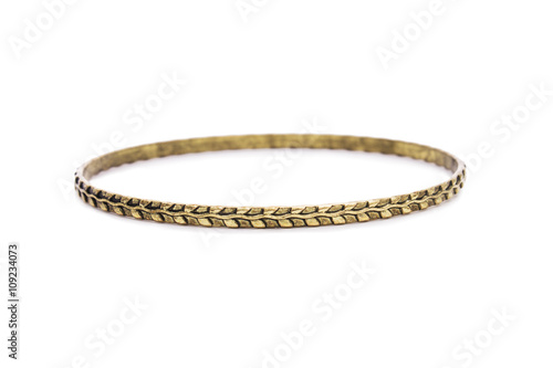Beautiful Antique Gold Bracelet with Leaf Pattern