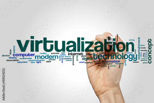 Valokuva Virtualization word cloud