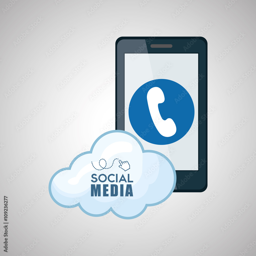 Social media design. smartphone icon. networking concept Social media design. smartphone icon. networking concept