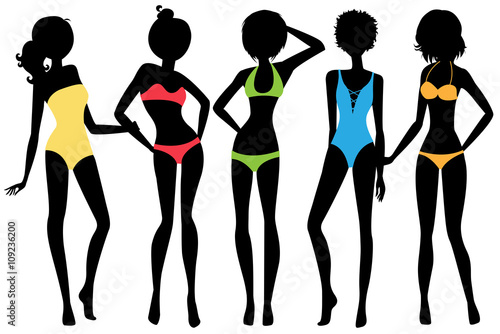 Fashion girls wear swimsuit