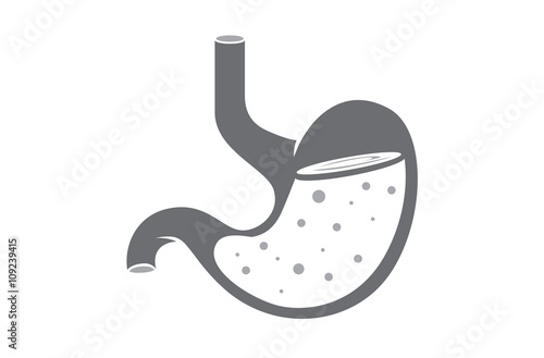 Stomach logo design template for medical and business.