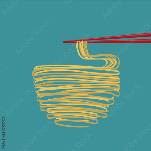 ramen nooddles Japanese food with chopstrick