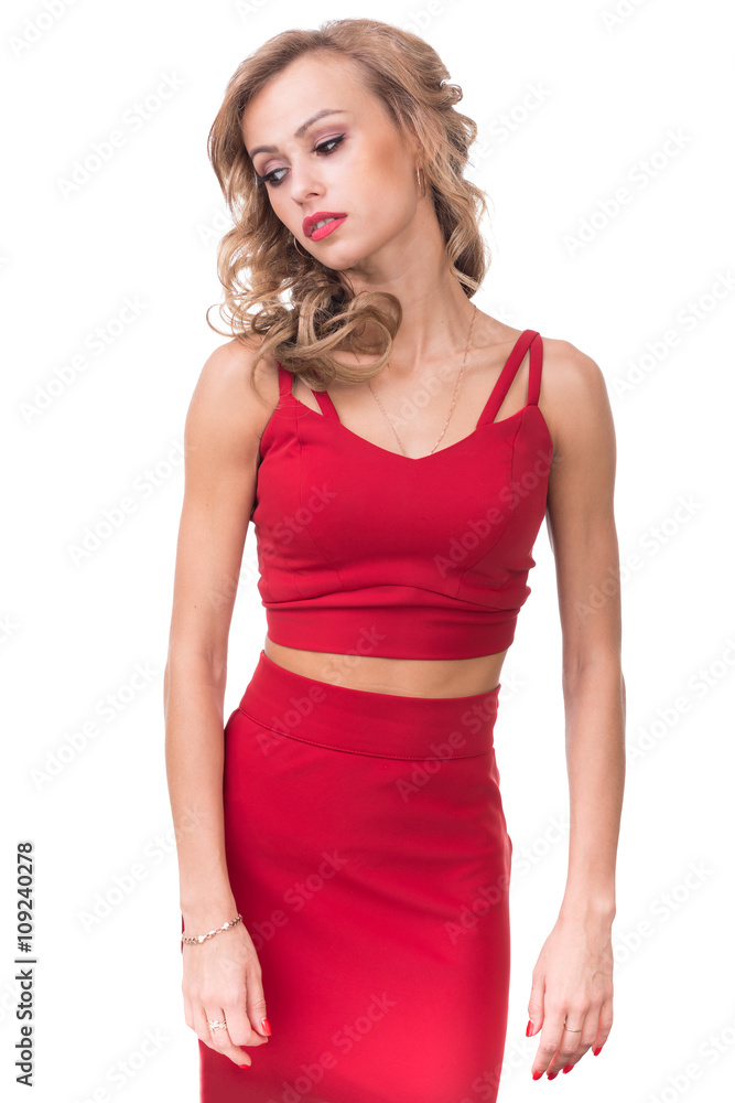 Closeup portrait of sad and depressed woman isolated on white Closeup portrait of sad and depressed woman isolated on white