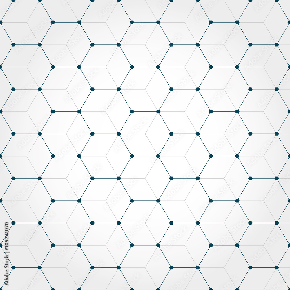 Abstract geometric hexagonal background