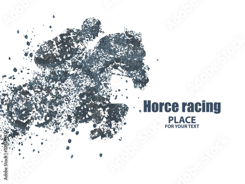 Horse racing, particle divergent composition.