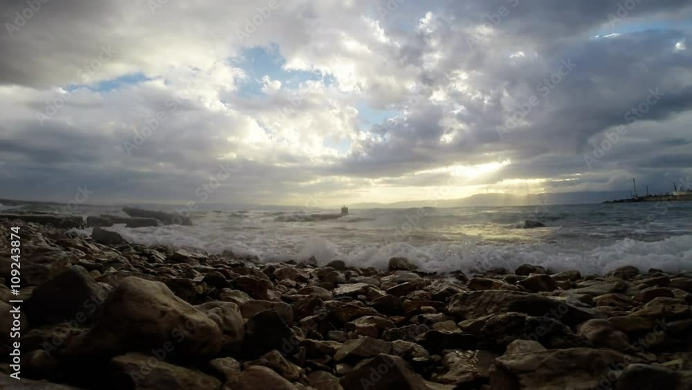 Luxuriously stormy clouds across the resteless sea Luxuriously stormy clouds across the resteless sea