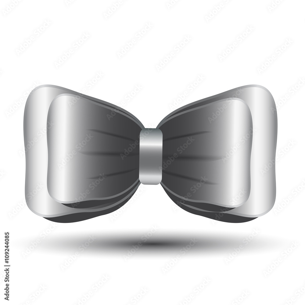 Fototapeta premium Bow gray white background