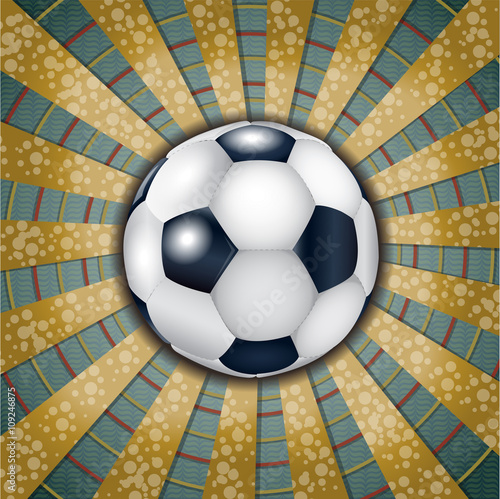 Football ball on metallic background.
